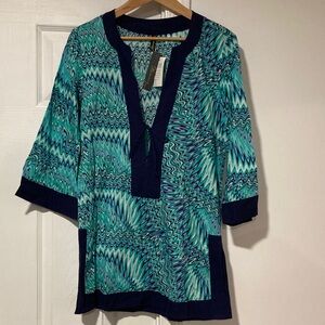 Hermanny by Vix resort swim cover up M turquoise